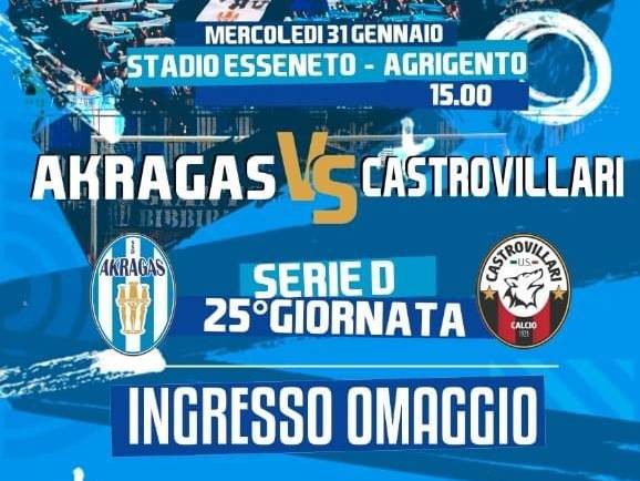 Akragas Castrovillari alle 15:00