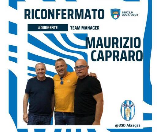 𝗠𝗮𝘂𝗿𝗶𝘇𝗶𝗼 𝗖𝗮𝗽𝗿𝗮𝗿𝗼 riconfermato 𝘁𝗲𝗮𝗺 𝗺𝗮𝗻𝗮𝗴𝗲𝗿 𝗱𝗲𝗶 𝗴𝗶𝗴𝗮𝗻𝘁𝗶!
