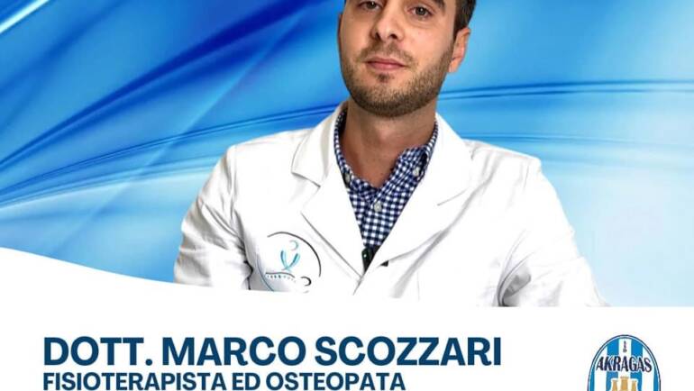 Il Dott. Marco Scozzari è ancora l’osteopata dell’Akragas